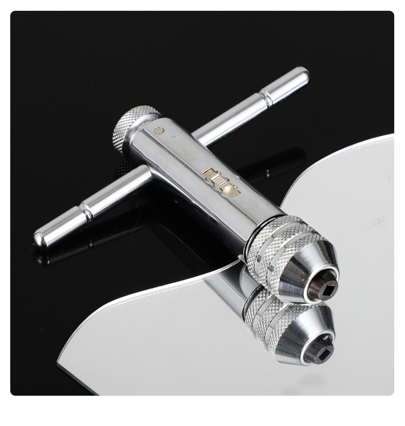 手用手动攻丝神器攻牙器夹头加长可调式棘轮丝攻绞手工具8件套丝锥