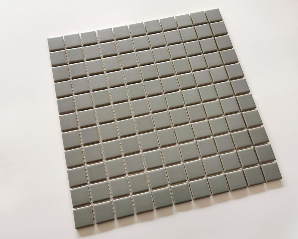 全瓷方块砖陶瓷马赛克瓷砖卫生间阳台厨房地墙砖黑白灰色小方砖有起发