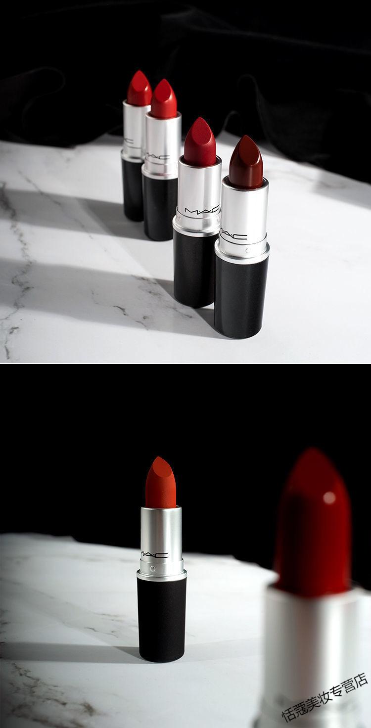 mac魅可头滋润口红唇膏哑光小辣椒602mac925930931乌龙蜜桃色923礼盒