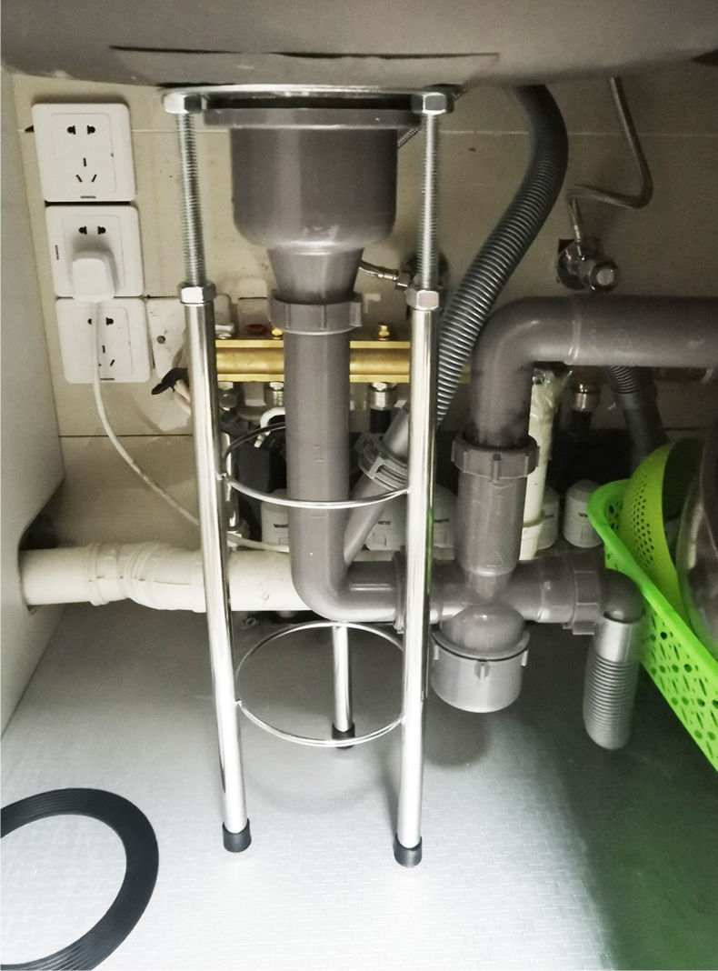 厨房水槽台下盆支撑架洗菜盆固定支架水池台面洗手盆托架支撑12口径