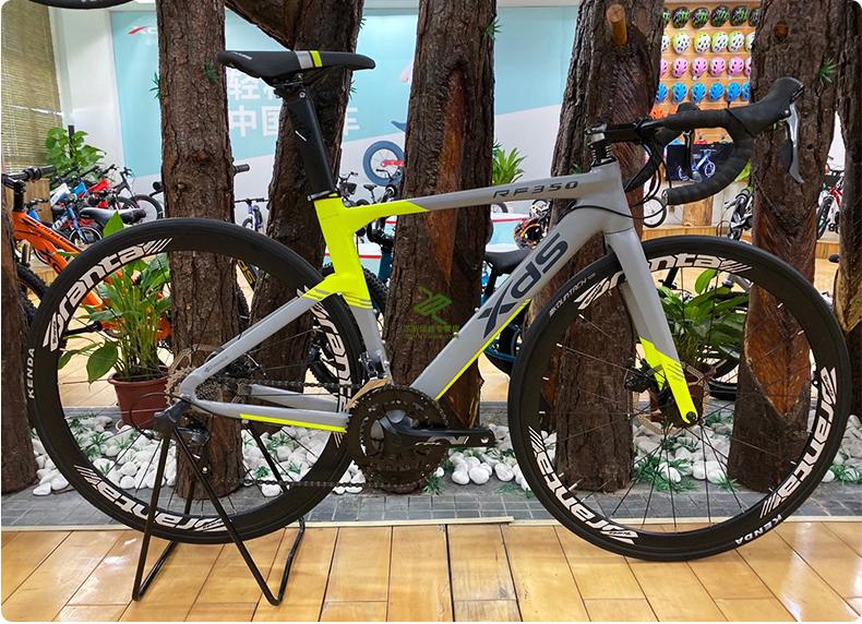 rf350d 喜·德·盛铝合金破风车16速变速弯把运动赛车 雾黑/蓝460mm