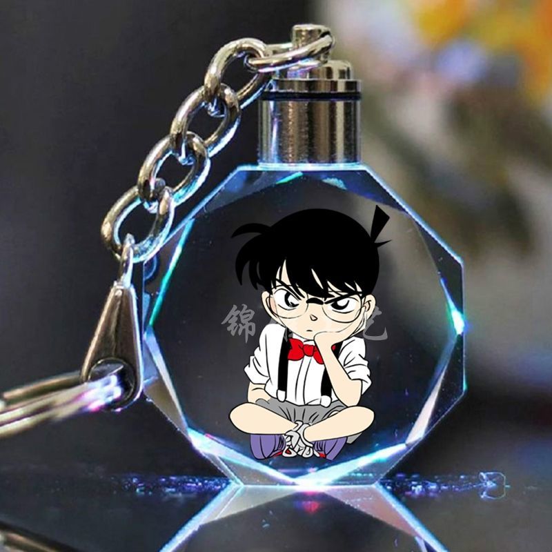 名侦探柯南水晶钥匙扣挂件创意生日礼物女生送男同学友情纪念品基德