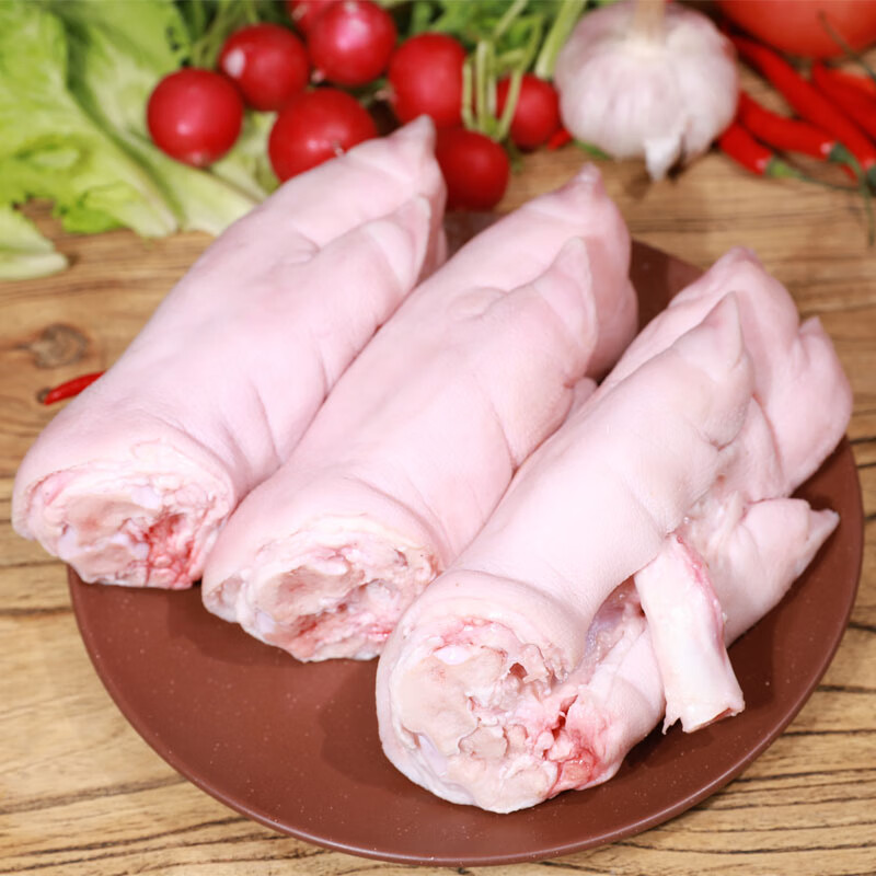 生猪蹄子6个新鲜猪脚手农家散养土猪肉纯前猪蹄无毛国产土猪