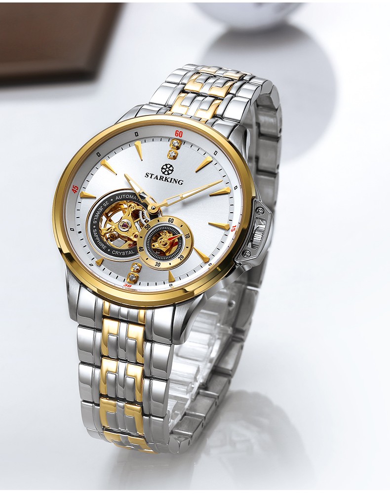 新款星皇手表男士商务镂空全自动机械表时尚夜光防水精钢瑞表休闲多