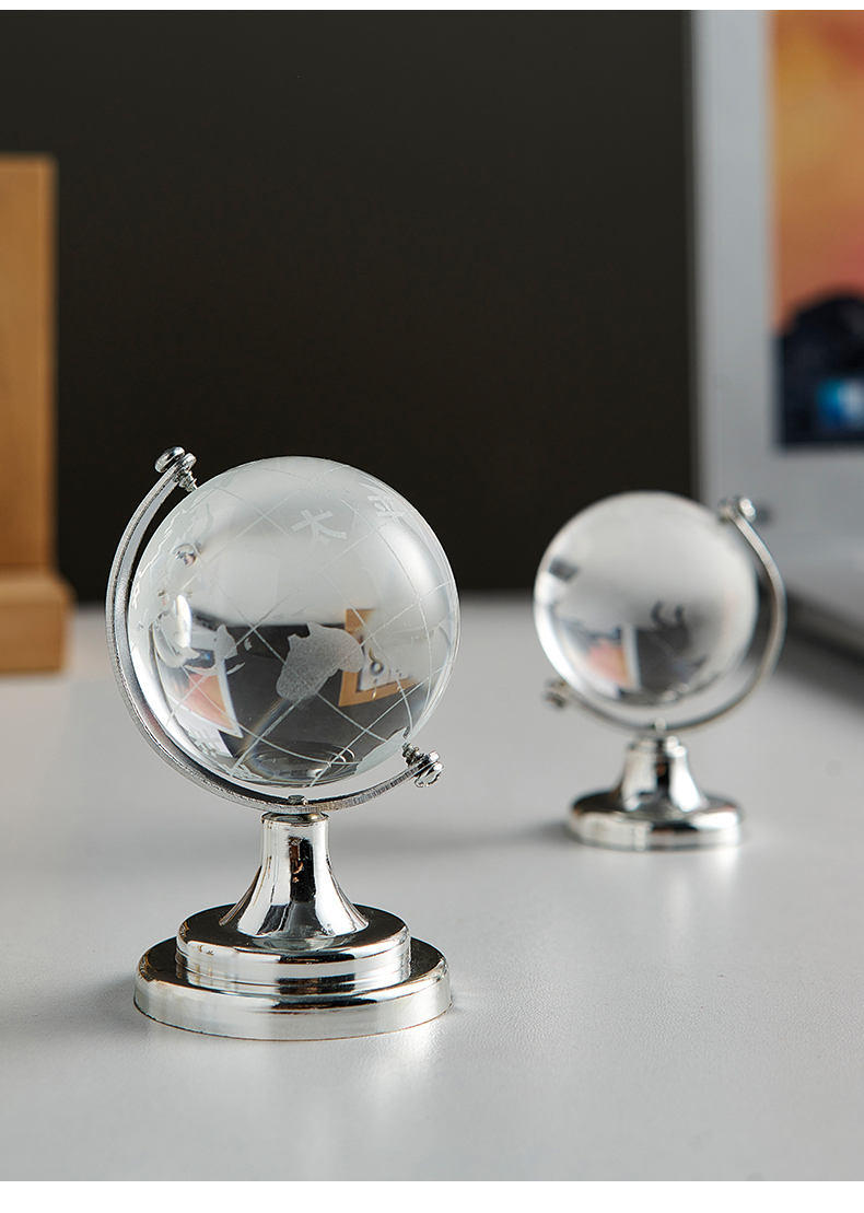 60檬施佐水晶地球仪摆水晶地球仪小号