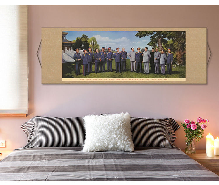 十大元帅挂画全身像壁画历史教学素材四大伟人十大元帅群像图