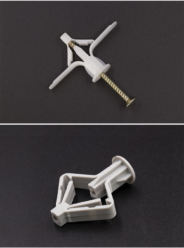 飞机胀管石膏板膨胀螺丝塑料膨胀管涨塞蝴蝶胀塞胶塞空心砖膨胀塞 m5*