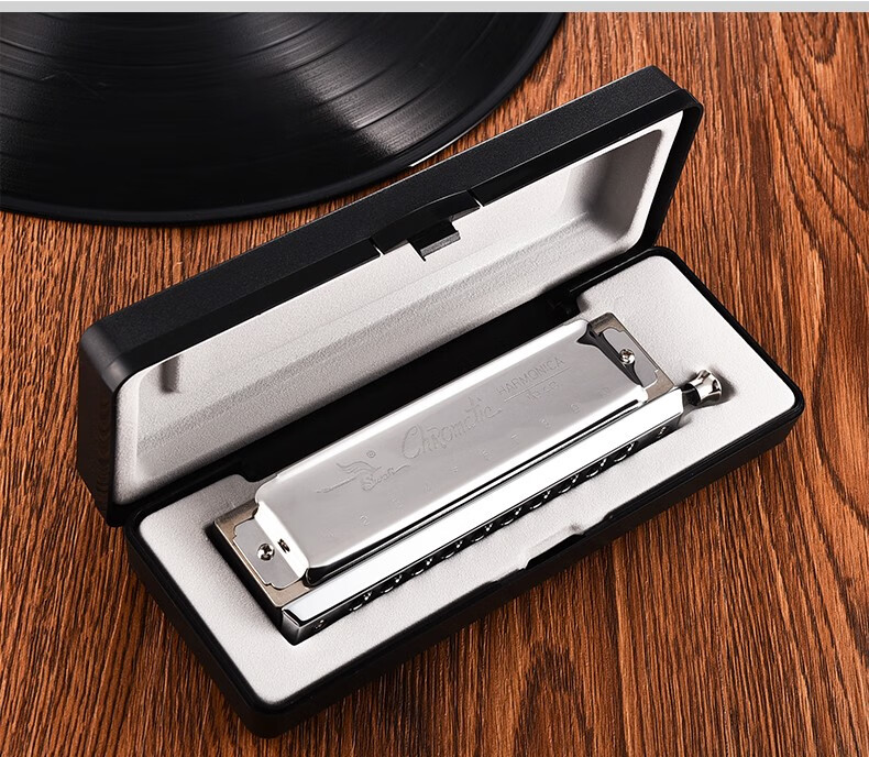 欧布奥特曼红凯10孔口琴布鲁斯初学者半音阶男女学生用入门刻字 10孔