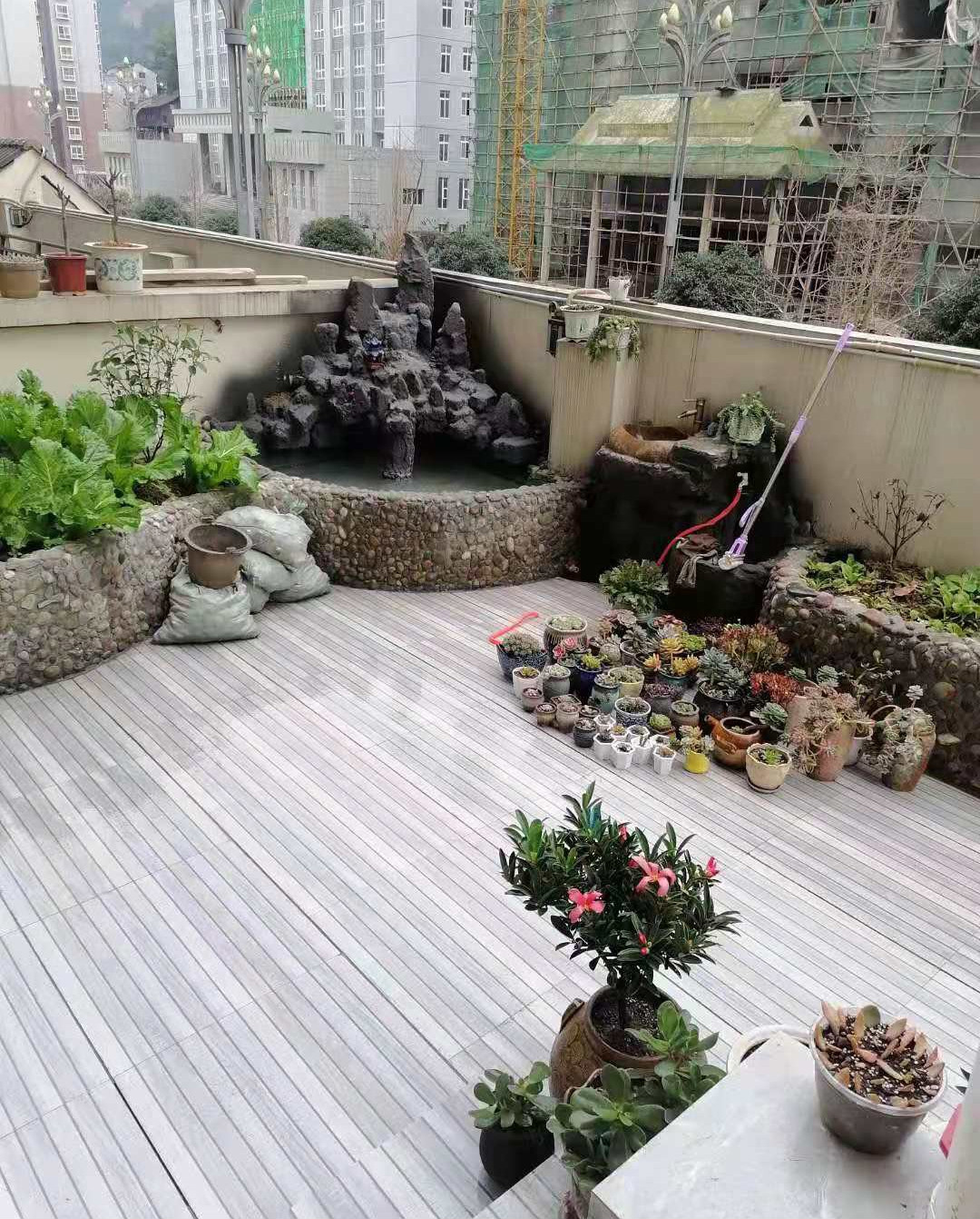 坚悦 庭院地砖防滑 户外瓷砖 小院子花园室外露台木纹砖仿实木瓷砖 xy