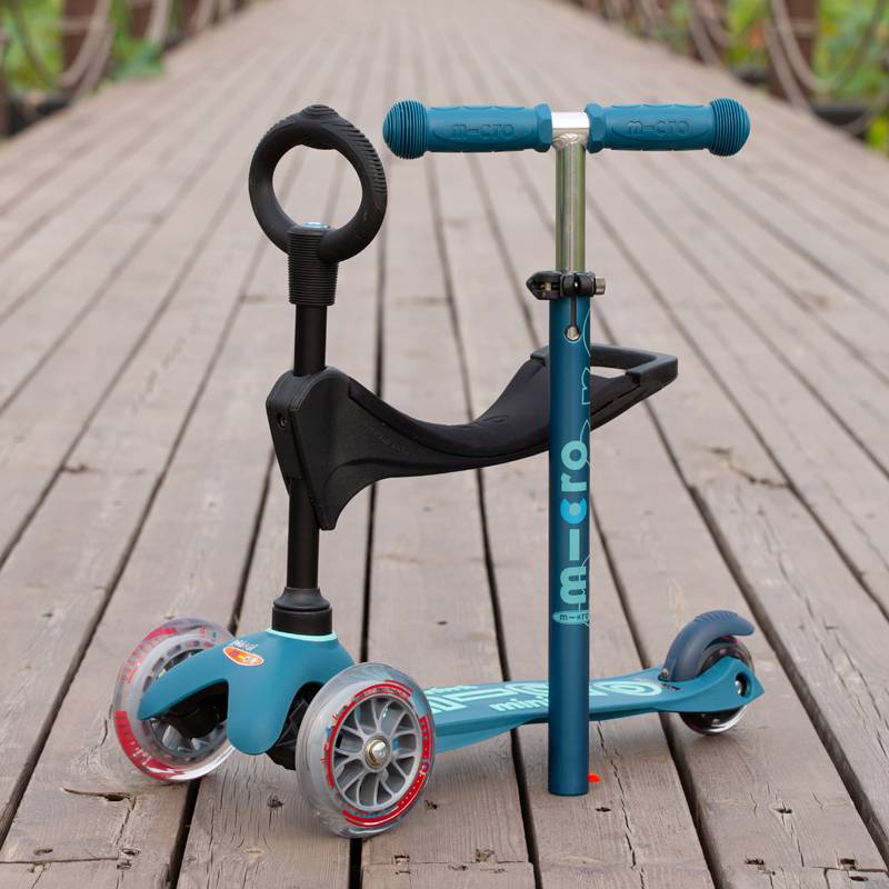 micro迈古米高滑板车三轮滑板车deluxe三合一mini小童led闪光轮mini湖