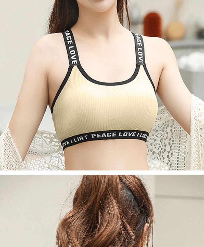 背心女螺纹棉纯棉女韩版裹胸美背抹纯棉少女透气吊带背心女1件装黑色