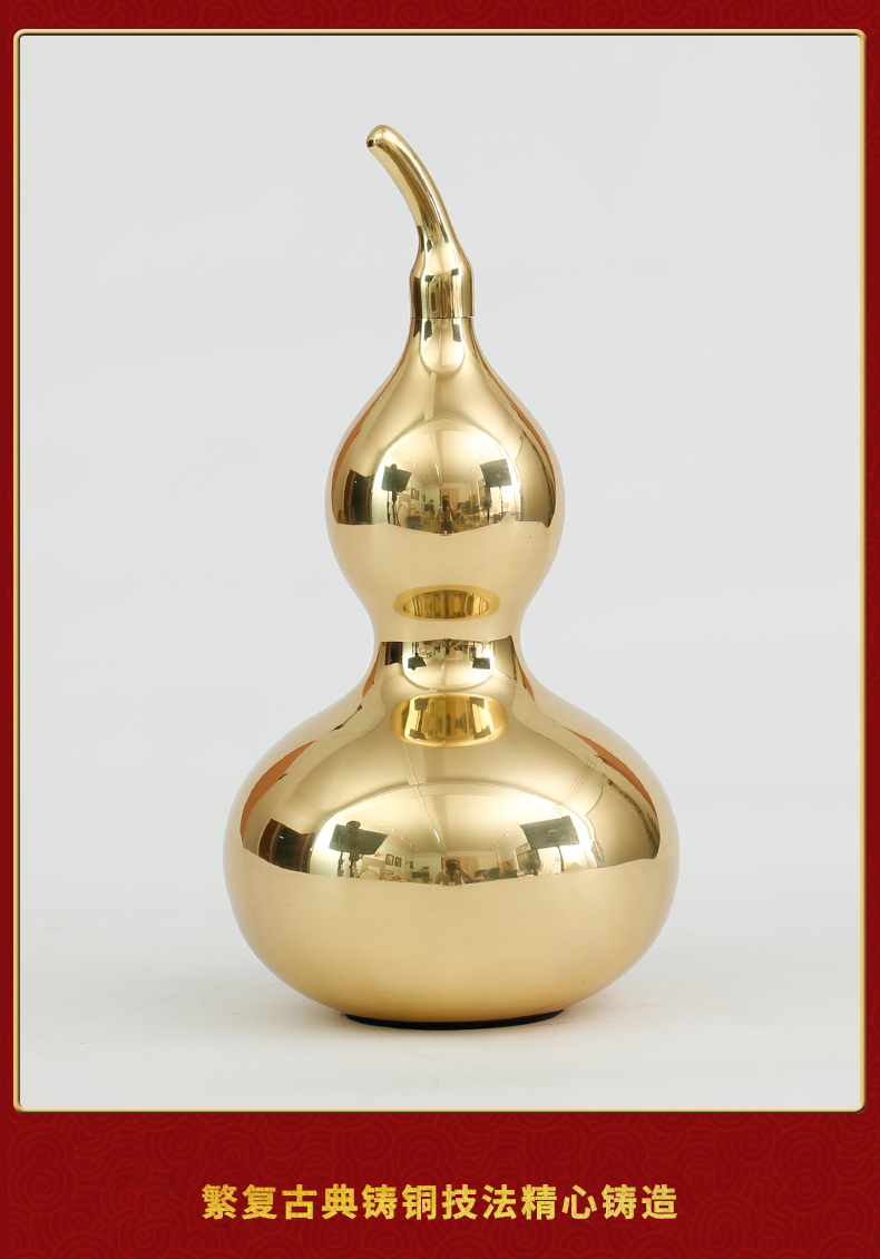 藏宝阁铜葫芦纯铜葫芦挂件八卦葫芦挂件办公室摆设bj0201好运铜葫芦