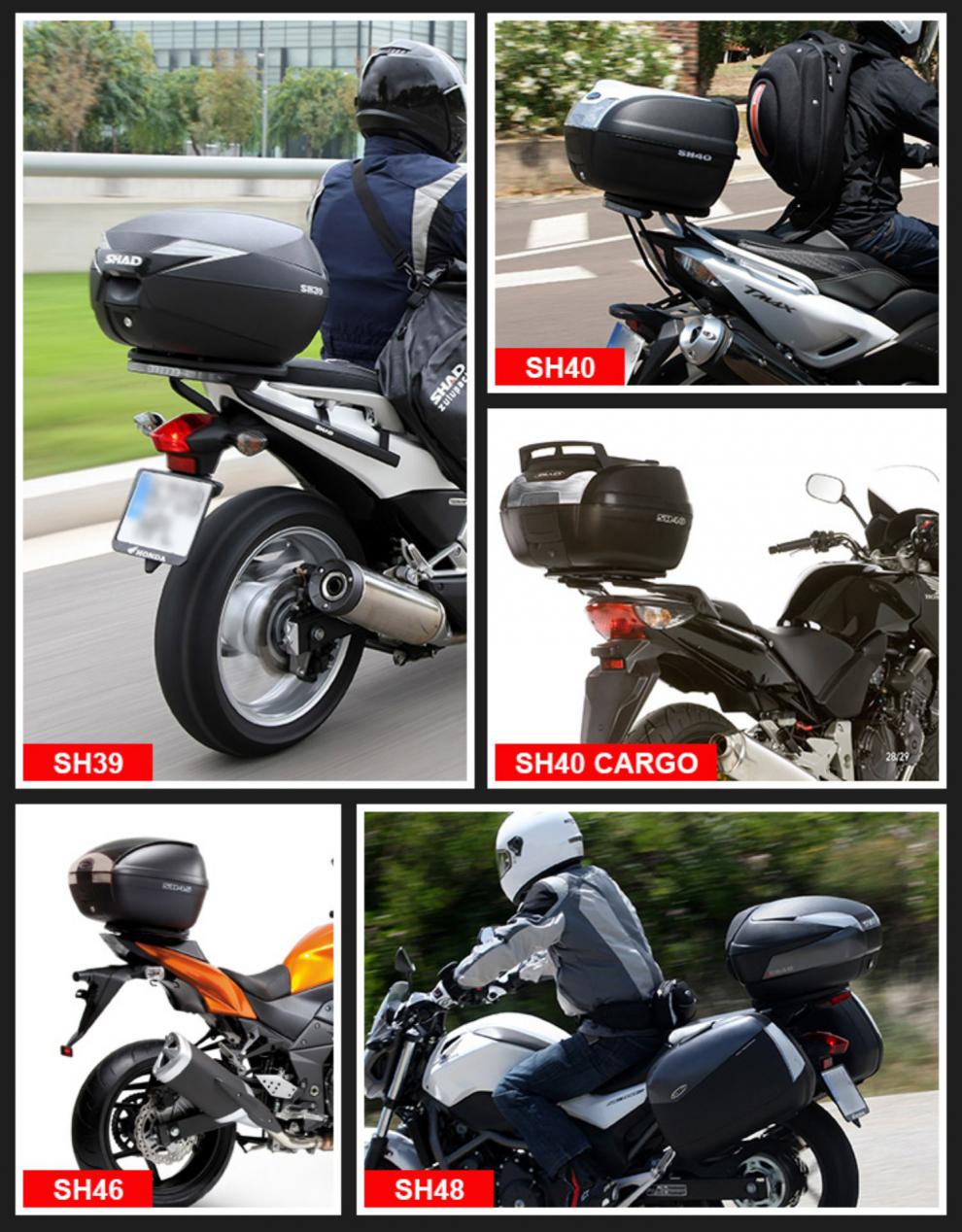 shad士雅的夏德尾箱摩托车后备箱通用333948巧格i电动车夏得29sh26尾