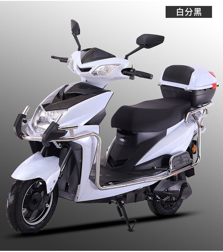 尚领电动车轻便摩托车时尚电瓶车双人大功率成人踏板车长跑王外卖电摩