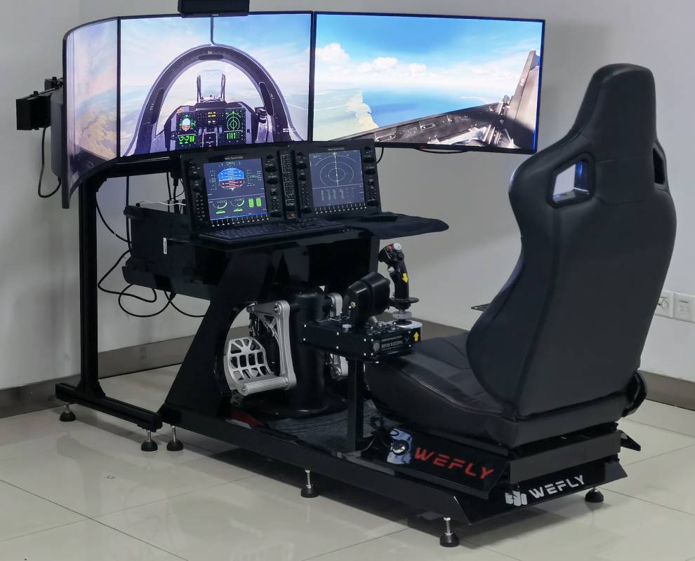 模拟飞行驾驶舱 维飞飞行模拟器驾驶舱座椅支架蜂窝yo we fly飞行座椅