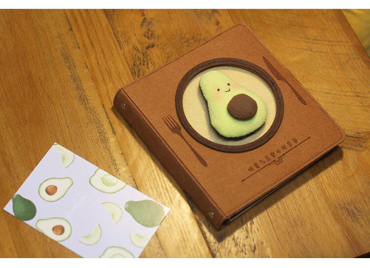 舒颜雅可爱猪猪手账本美食吃货菜谱手帐本韩国日记本活页可拆卸少女心