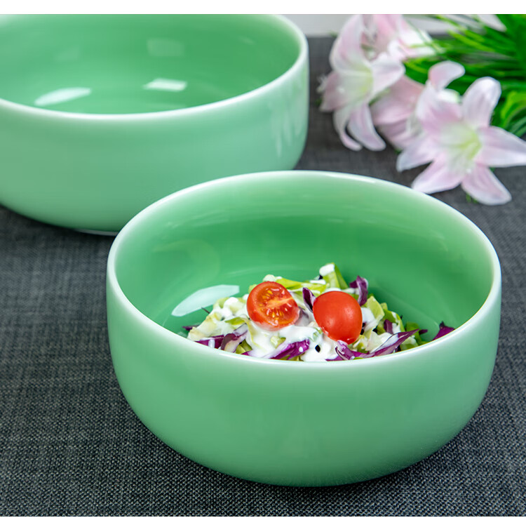 龙泉青瓷餐具餐具家用日式吃拉面碗大号盛汤碗陶瓷创意面条大碗装菜碗