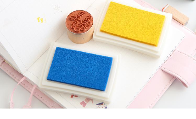 天高油性大印泥教师伴侣纯色印泥彩色大印台橡皮章伴侣15色白色