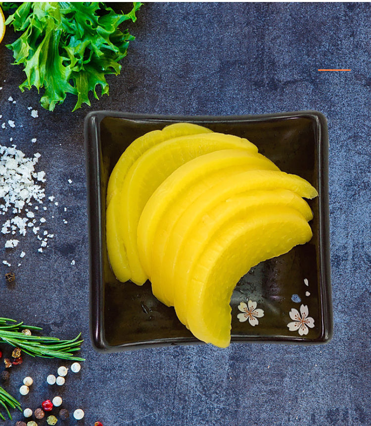 【精选年货】1100g韩国黄萝卜泡菜寿司醋调味萝卜条紫菜包饭大根 净重