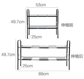 居家家不锈钢水槽下置物架落地调料架厨房多层伸缩收纳架锅架碗架