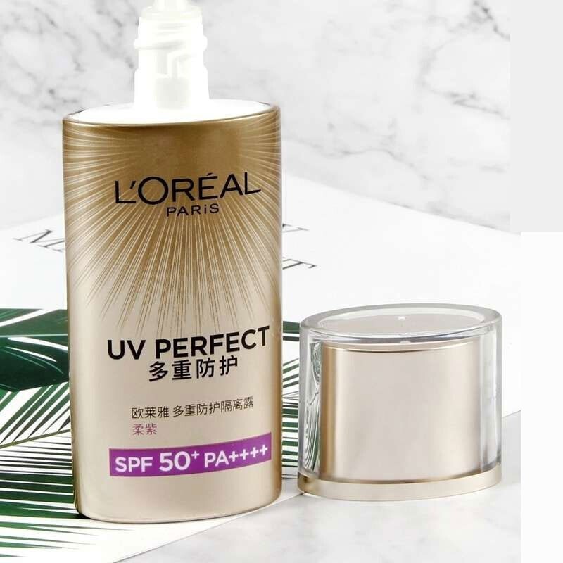 L 'Oreal (LOREAL) Sunscreen Isolation Cream Women 's Small Gold Bottle Multi-Protection Sunscreen Cream Women' s Face SPF50+ PA++++ Sunscreen Soft violet 40ml+ small gold Tube 7.5ml*2 thumbnail 5