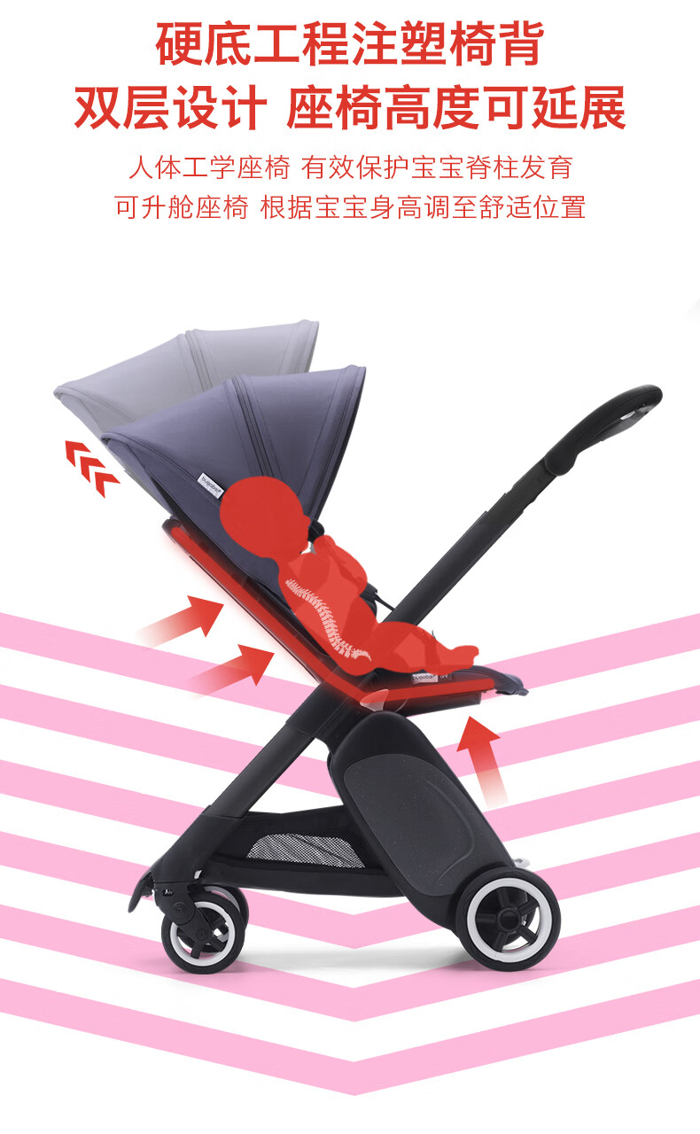 【品质保证】 bugabooant博格步便携可登机婴儿推车双向多功能可坐躺