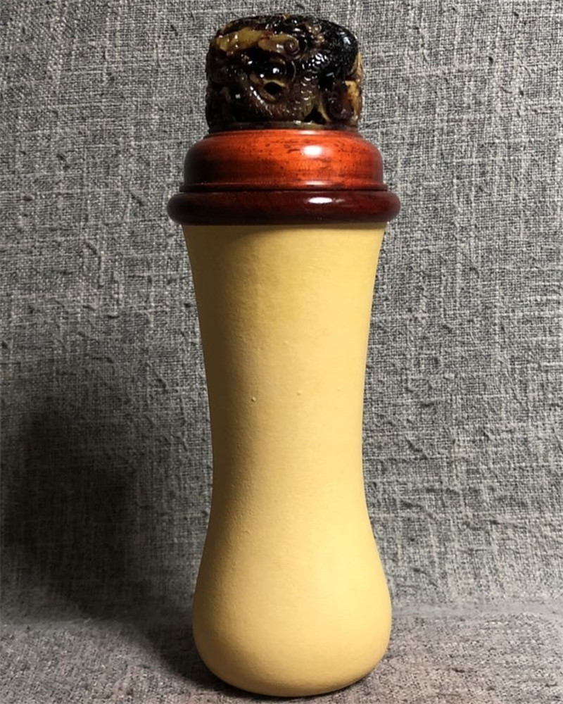 【京选品质】蝈蝈罐葫芦 天然葫芦鸡心蝈蝈罐把玩范制押花模竹蛉子筒