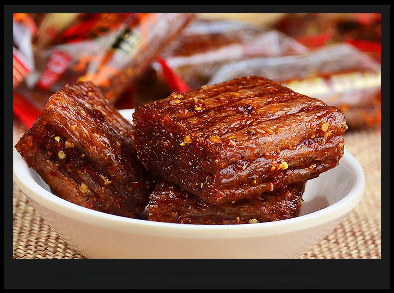 官方旗舰振仔大刀肉嘴巴烧辣条手撕素牛肉218g袋大刀肉3袋