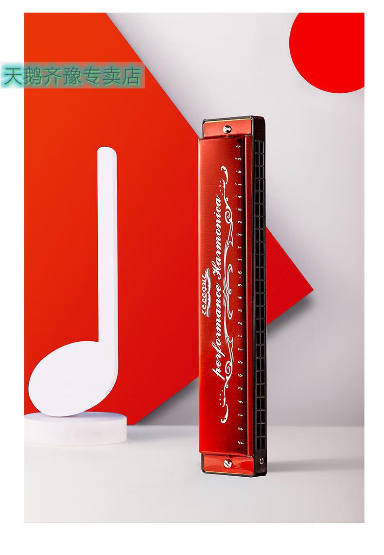 重音c调儿童成人入门自学乐器 天鹅口琴sw-s4黑色款 自学课程【图片