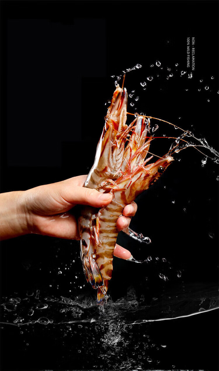 悦芳华 斑节虾海虾新鲜竹节虾大虾鲜活黑虎虾海鲜水产 400克*2盒【每