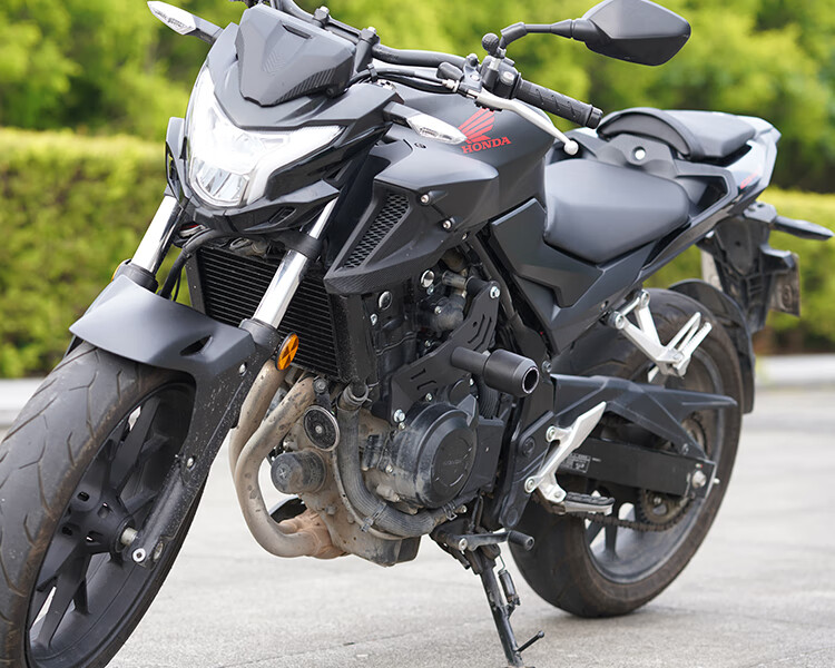 5，工馬適用於本田CB400F防摔棒摩托車CB400X一字護杠保險杠改裝防摔杠 CB400F 防摔棒