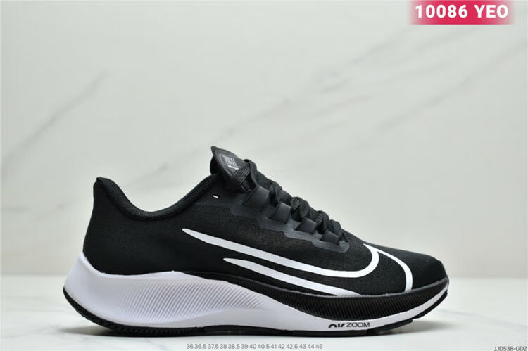 zoom登月34代轻便男女鞋飞马37代跑鞋黑色耐磨缓震百搭鞋 37大勾黑白