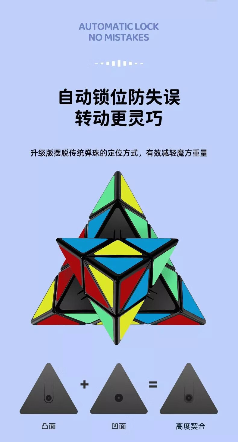 6，金字塔鏡麪二三四五堦魔方全套12件套順滑初學者兒童智力玩具 4堦 【CQ系列】糖果