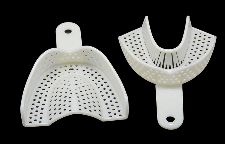 牙科托盘一次性塑料牙托口腔取模牙托盘印模牙托齿科耗材50付一次性牙