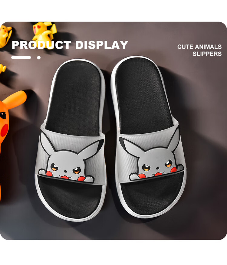 nike耐克官方夏季儿童皮卡丘拖鞋新款男童女童防滑软底一字拖中大童