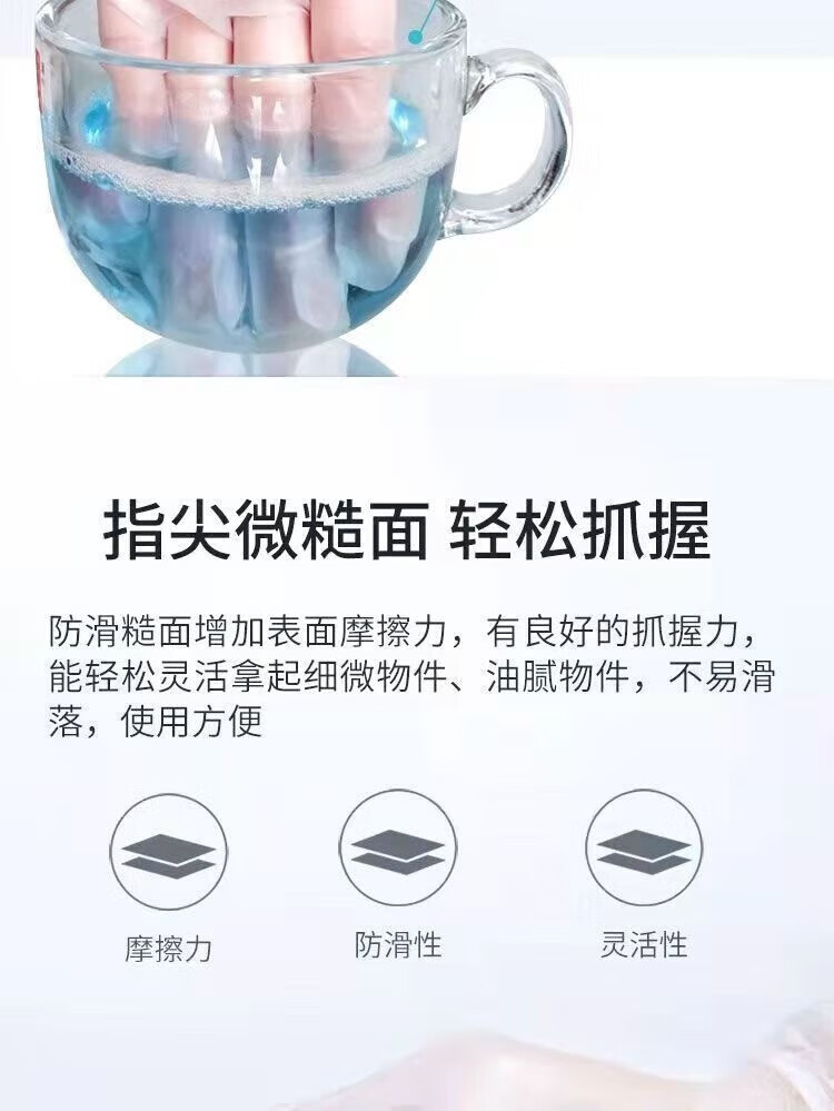 菲脂美妆工具 一次性手套餐饮厨房美容TPE手套 2盒共200只