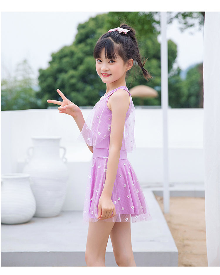 冠空适合1-16岁小孩子小女孩夏天穿的儿童游泳衣女孩女童泳衣儿童女孩