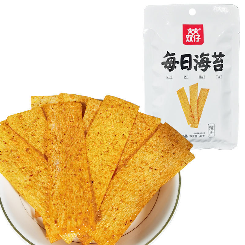 双仔辣条每日海苔老式大辣片鲜麦面筋食网红小吃辣片湖南特产每日海苔