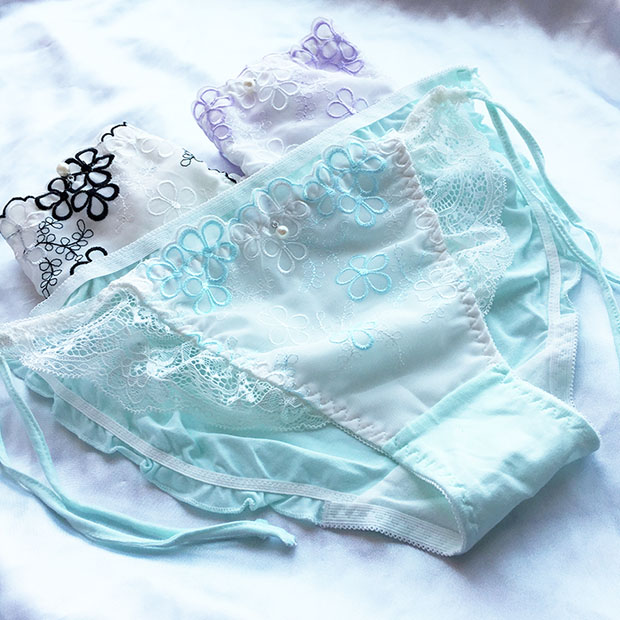 2019新品系带三角裤 少女士两侧绑带内裤侧开内裤蕾丝大码日系绑带式