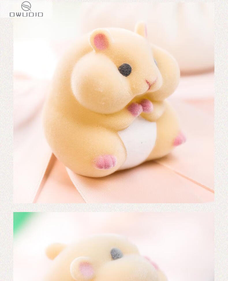 仓鼠盲盒 yell扭蛋柔柔植绒小仓鼠情侣盲盒小礼物解压玩具车载 随机两