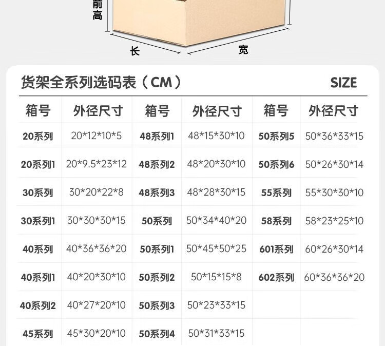 6，貨架紙箱零件盒分類汽車零件超市陳列收納盒電商倉庫批發庫位盒定制 20*12*10*5CM*5個 【薑黃色】五層超硬材質