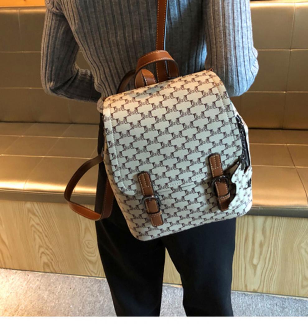 墨森歌袋鼠女包奢侈品新款双肩包女潮小众百搭时尚女士背包女电脑旅行