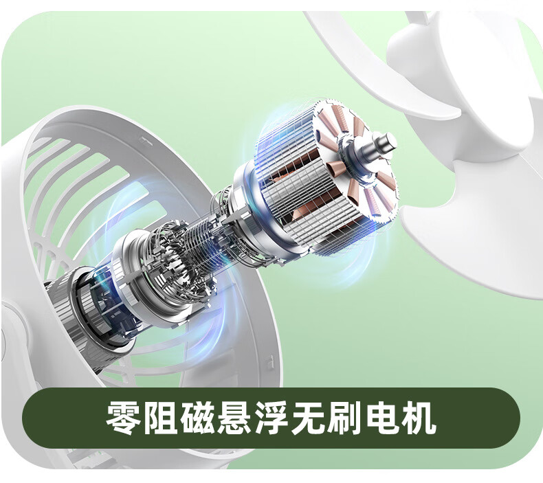 17，對伴新款桌麪風扇usb靜音戶外露營學生辦公室數顯香薰小電風扇 N26櫻花粉標準版智能定時+7彩炫燈+內置香薰 默認