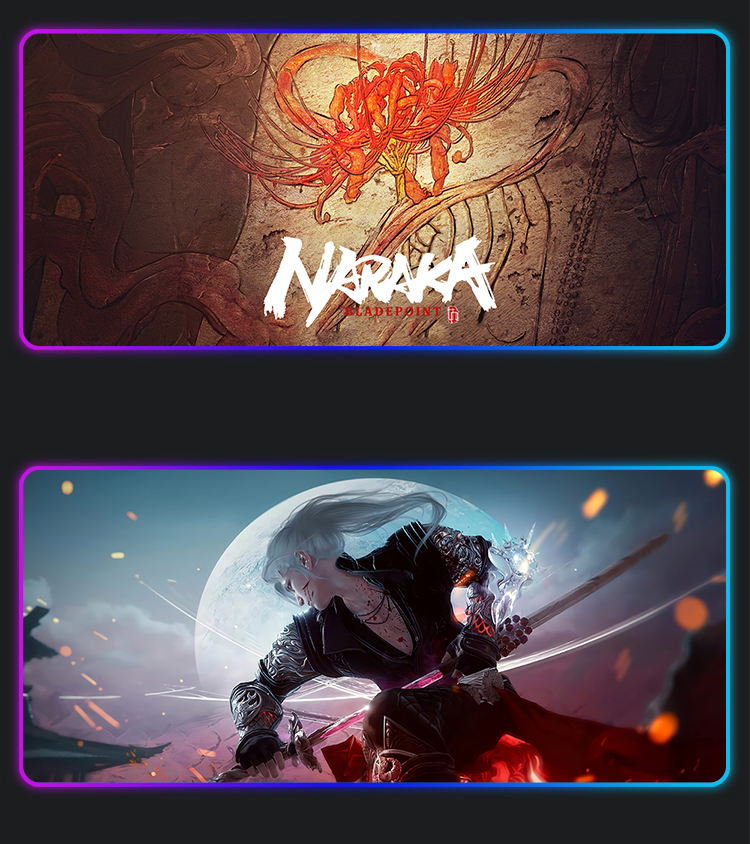 鼠标垫大号永劫无间周边永劫无间rgb发光鼠标垫超大动漫游戏电竞二