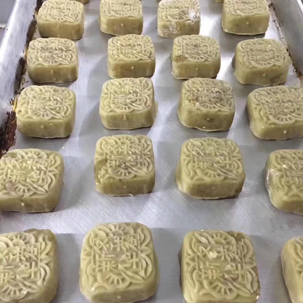 陈进晃台山深井新华酒店柴火冬蓉手工月饼手信冬瓜糕4*120g筒【图片