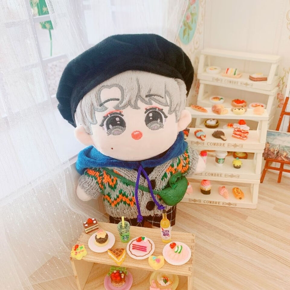 成员马嘉祺棉花娃娃人形公仔厘米时代少年团卡通娃娃 灰发嘉琪裸娃 男