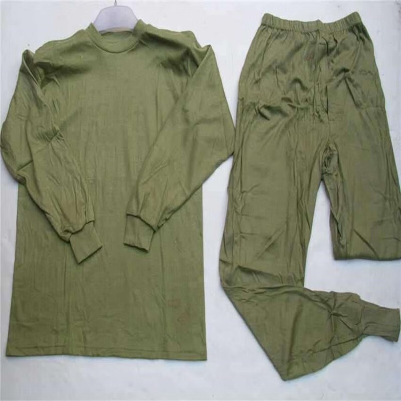 弘佰男士内衣87老式纯棉秋衣套装军绿矿用煤矿井下劳保秋衣秋裤线衣cy