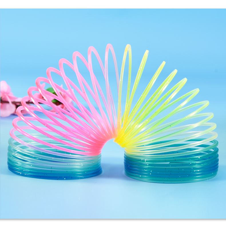 彩虹圈玩具 儿童弹簧玩具彩虹圈弹力拉环魔力彩虹圈大号经典怀旧七彩