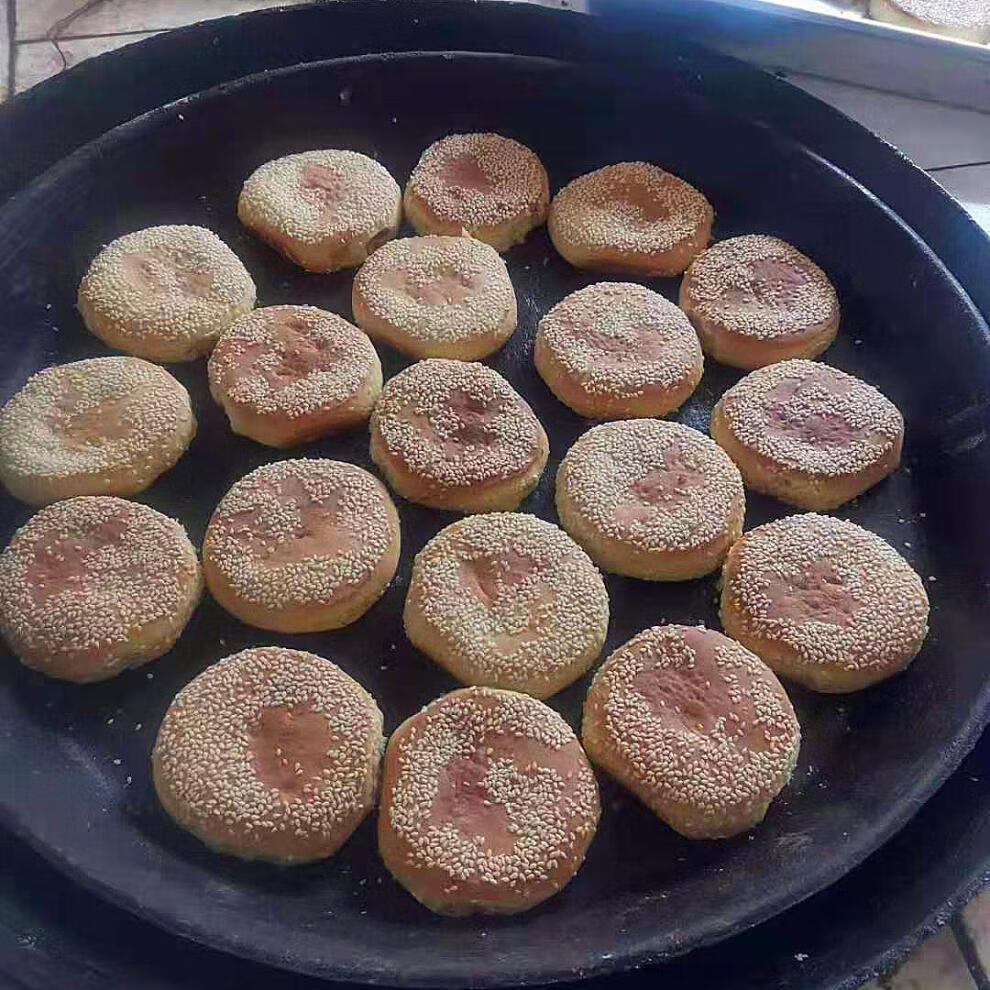 湖北芝麻饼子宜昌五峰特产中号芝麻饼长阳制作馅儿饼双麻饼 一袋10个