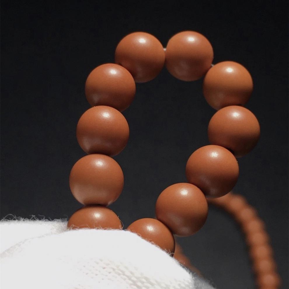 京选甄品精品梅林铁核橄榄核正圆核尖珠108颗手串佛珠核尖手链小光珠